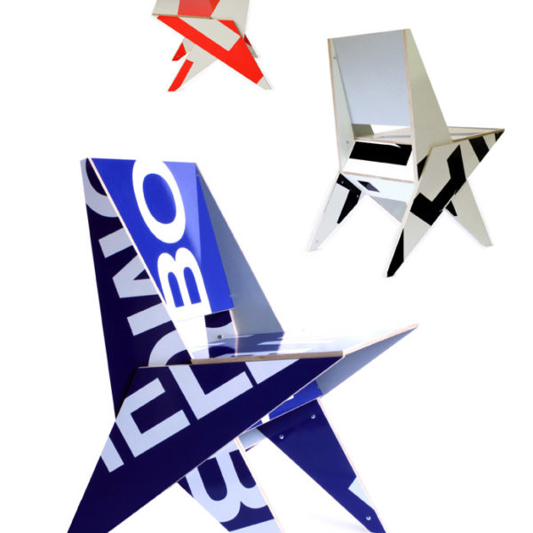 Typo chair upcycled design Rotterdam
