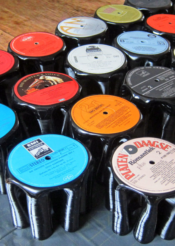 Penman upcycled vinyl record pen holder bomdesign