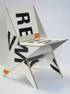 typo chair recycled design upcycled bomdesign rotterdam netherlands dutch